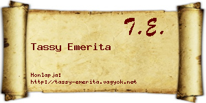 Tassy Emerita névjegykártya